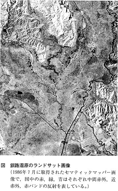 図  釧路湿原のランドサット画像