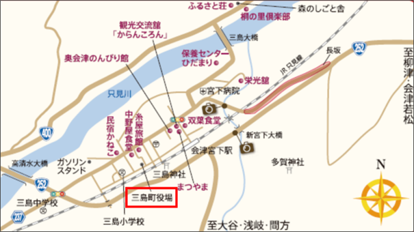 福島県三島町観光協会公式サイトの地図